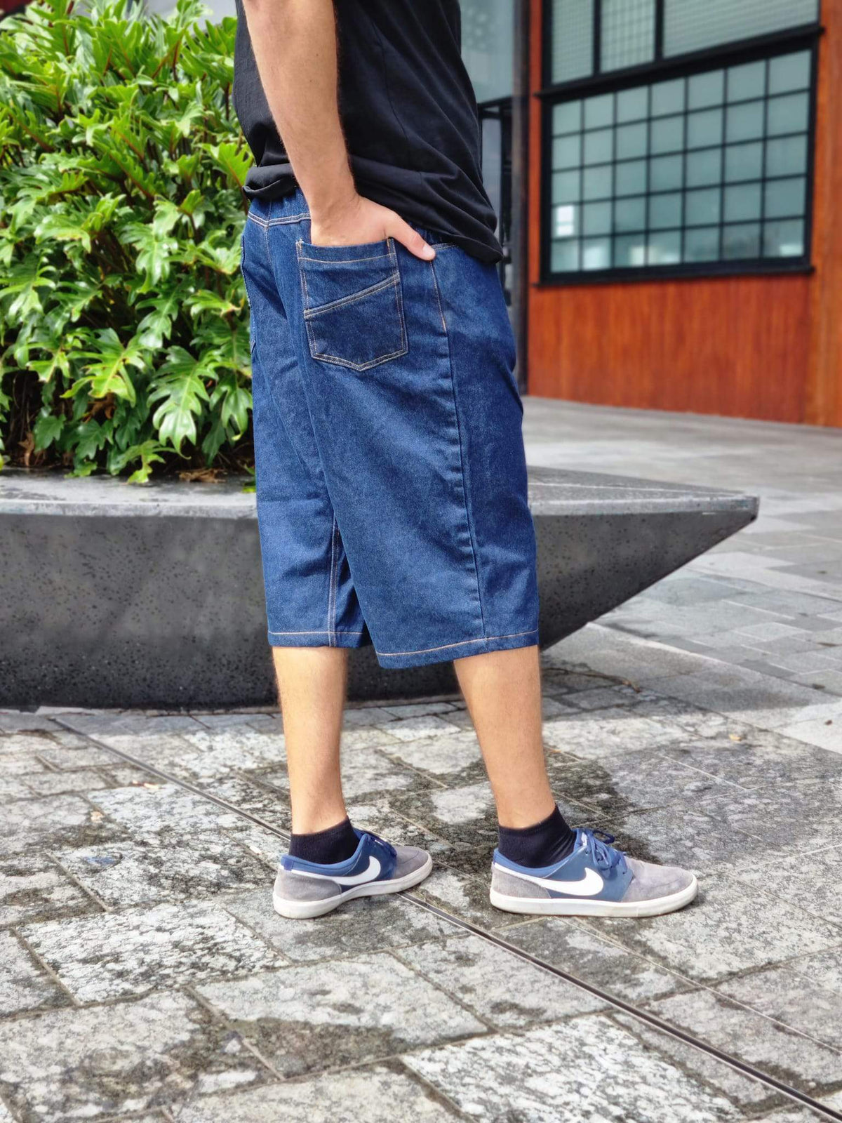 Denim Jean 3/4 Shorts