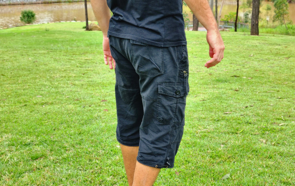 Gopune Mens 3/4 Cargo Shorts Pockets Cotton Combat Long Short Trousers Pants  Casual Summer Military Elasticated Waist(Green,S) : Amazon.co.uk: Fashion