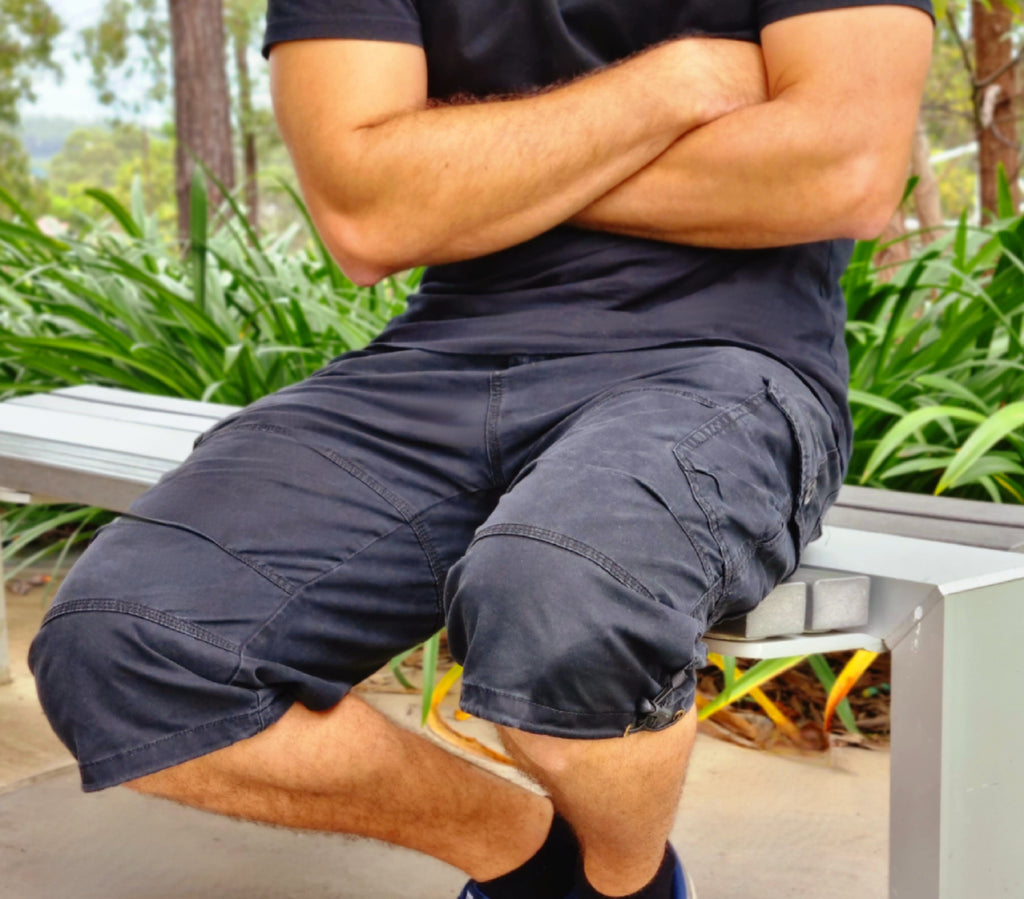 Mens cotton 2024 cargo shorts